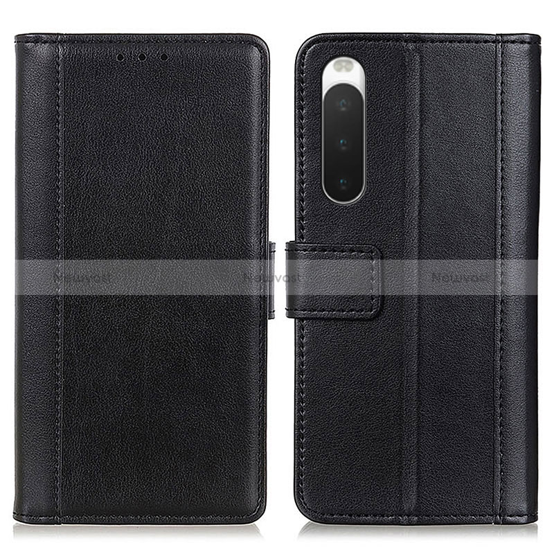 Leather Case Stands Flip Cover Holder N02P for Sony Xperia 10 V