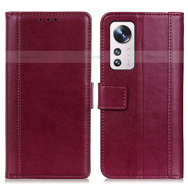 Leather Case Stands Flip Cover Holder N02P for Xiaomi Mi 12 Lite 5G