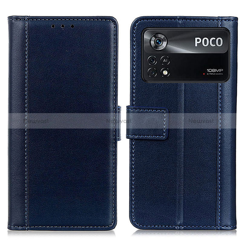 Leather Case Stands Flip Cover Holder N02P for Xiaomi Poco X4 Pro 5G