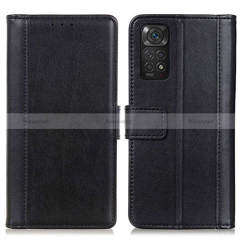 Leather Case Stands Flip Cover Holder N02P for Xiaomi Redmi Note 11 4G (2022)