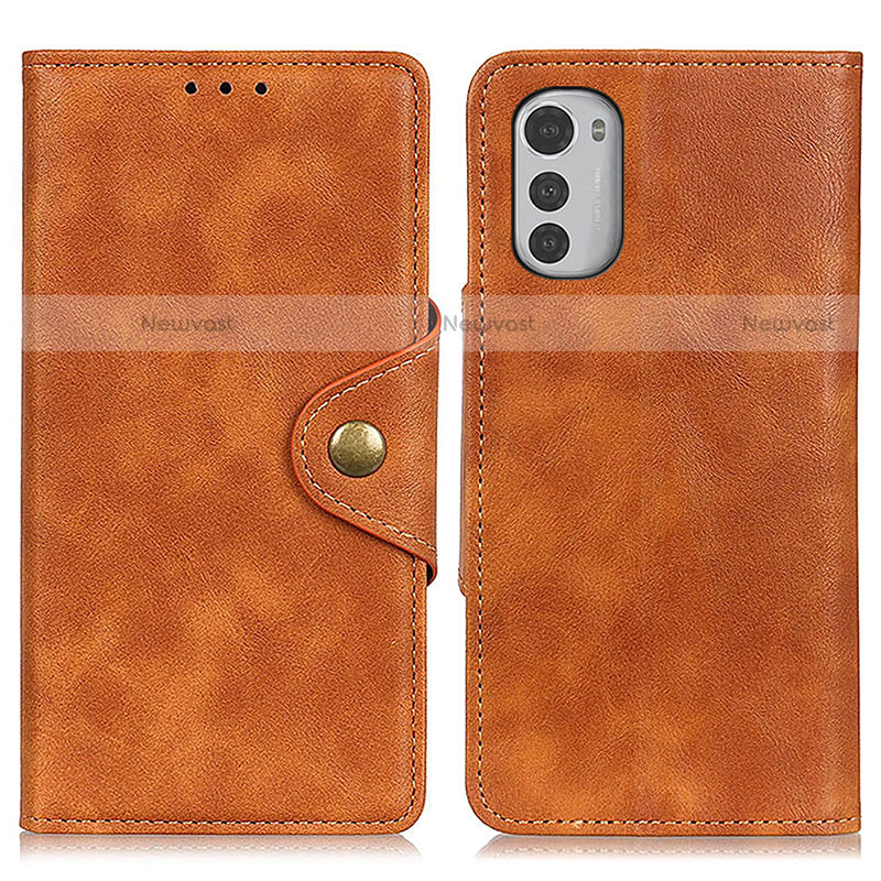 Leather Case Stands Flip Cover Holder N03P for Motorola Moto E32s