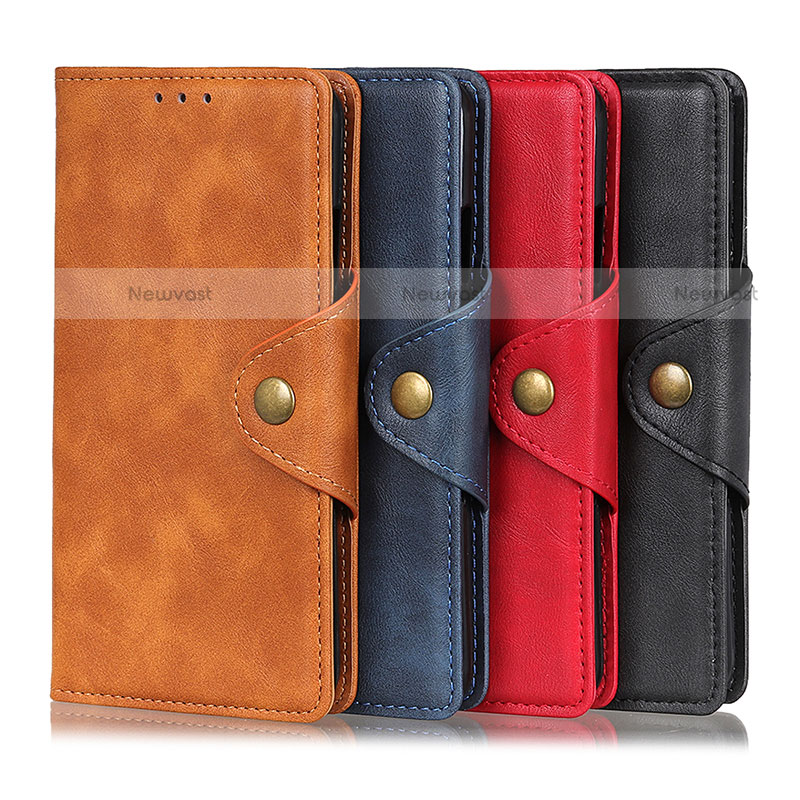 Leather Case Stands Flip Cover Holder N03P for Motorola Moto E32s