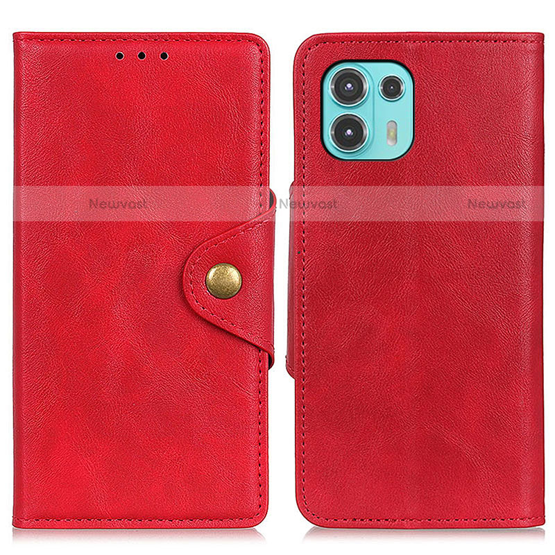 Leather Case Stands Flip Cover Holder N03P for Motorola Moto Edge 20 Lite 5G Red