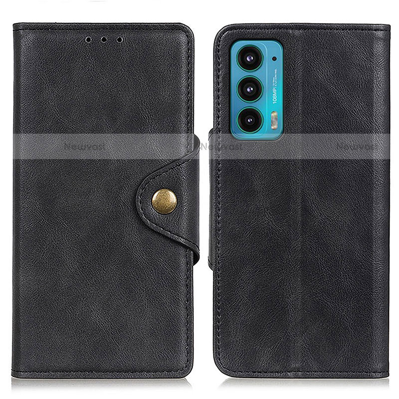 Leather Case Stands Flip Cover Holder N03P for Motorola Moto Edge Lite 5G