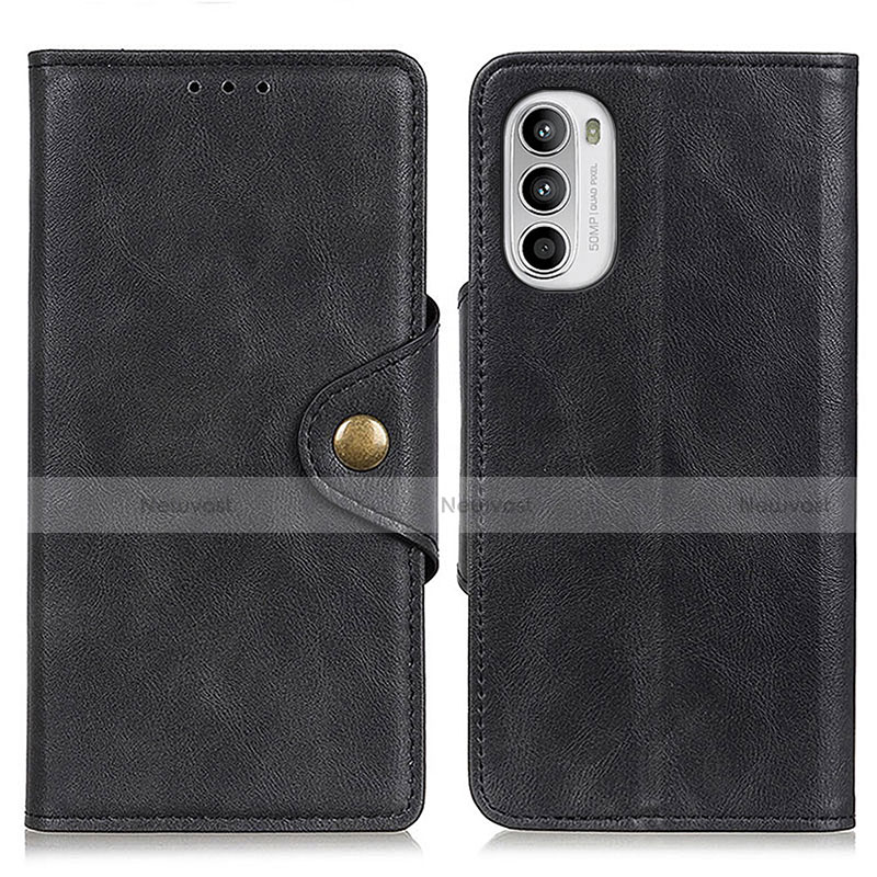 Leather Case Stands Flip Cover Holder N03P for Motorola MOTO G52