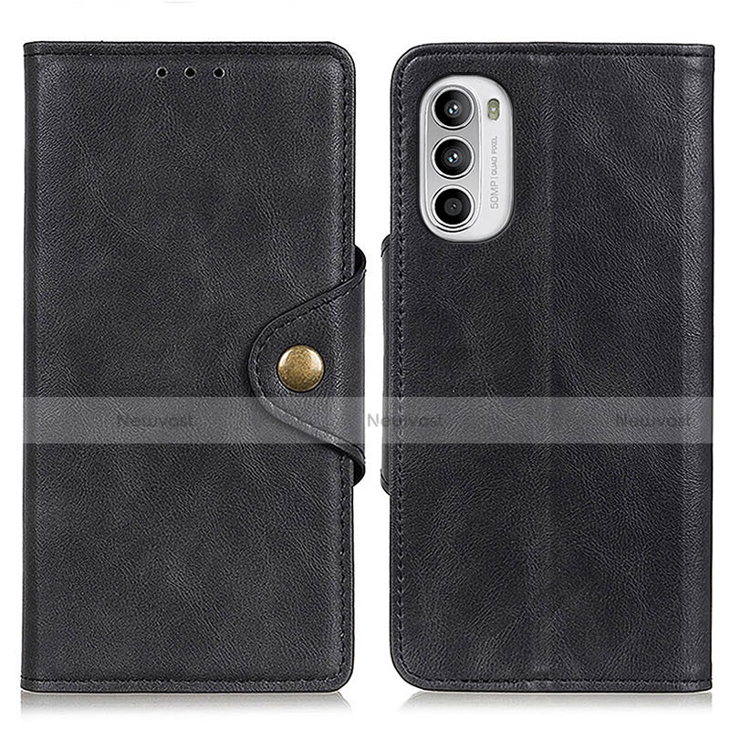 Leather Case Stands Flip Cover Holder N03P for Motorola Moto G71s 5G