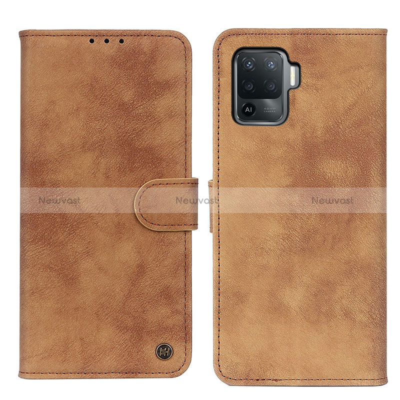Leather Case Stands Flip Cover Holder N03P for Oppo Reno5 Lite