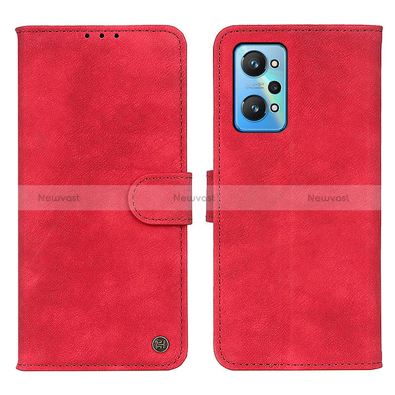 Leather Case Stands Flip Cover Holder N03P for Realme GT Neo2 5G Red