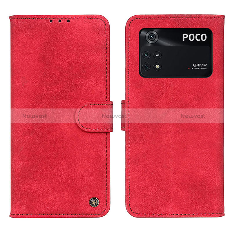 Leather Case Stands Flip Cover Holder N03P for Xiaomi Poco M4 Pro 4G