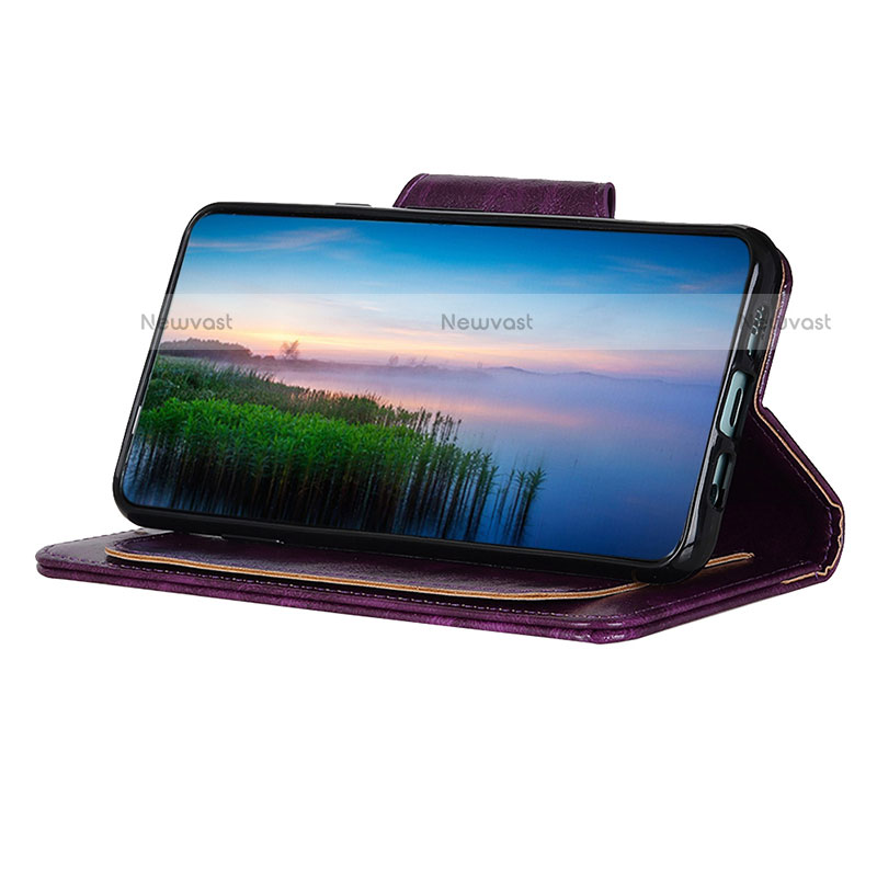 Leather Case Stands Flip Cover Holder N04P for Motorola Moto E30