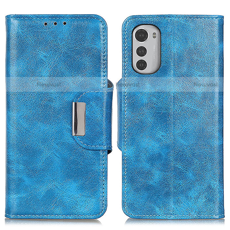 Leather Case Stands Flip Cover Holder N04P for Motorola Moto E32s