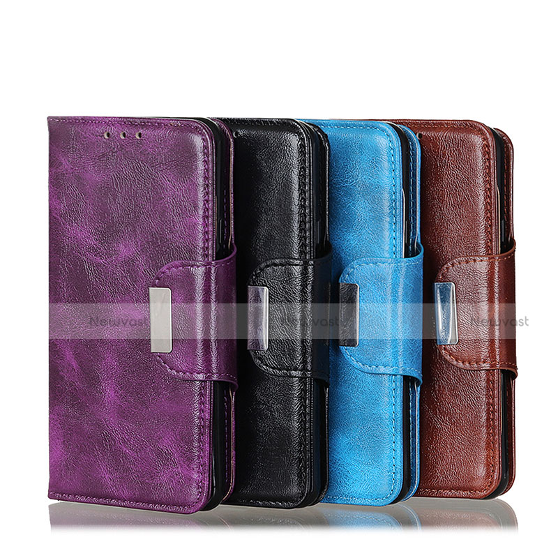 Leather Case Stands Flip Cover Holder N04P for Motorola Moto G Pure