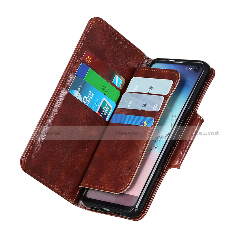 Leather Case Stands Flip Cover Holder N04P for Motorola MOTO G52