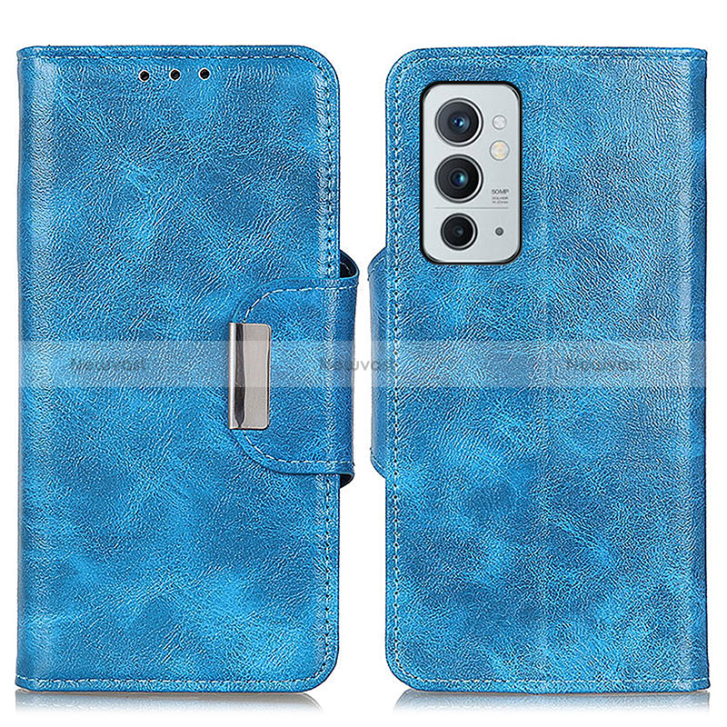 Leather Case Stands Flip Cover Holder N04P for OnePlus 9RT 5G Sky Blue