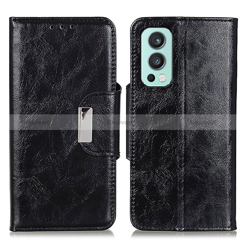 Leather Case Stands Flip Cover Holder N04P for OnePlus Nord 2 5G