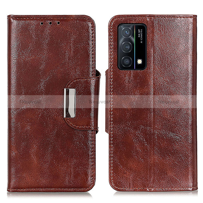 Leather Case Stands Flip Cover Holder N04P for Oppo K9 5G