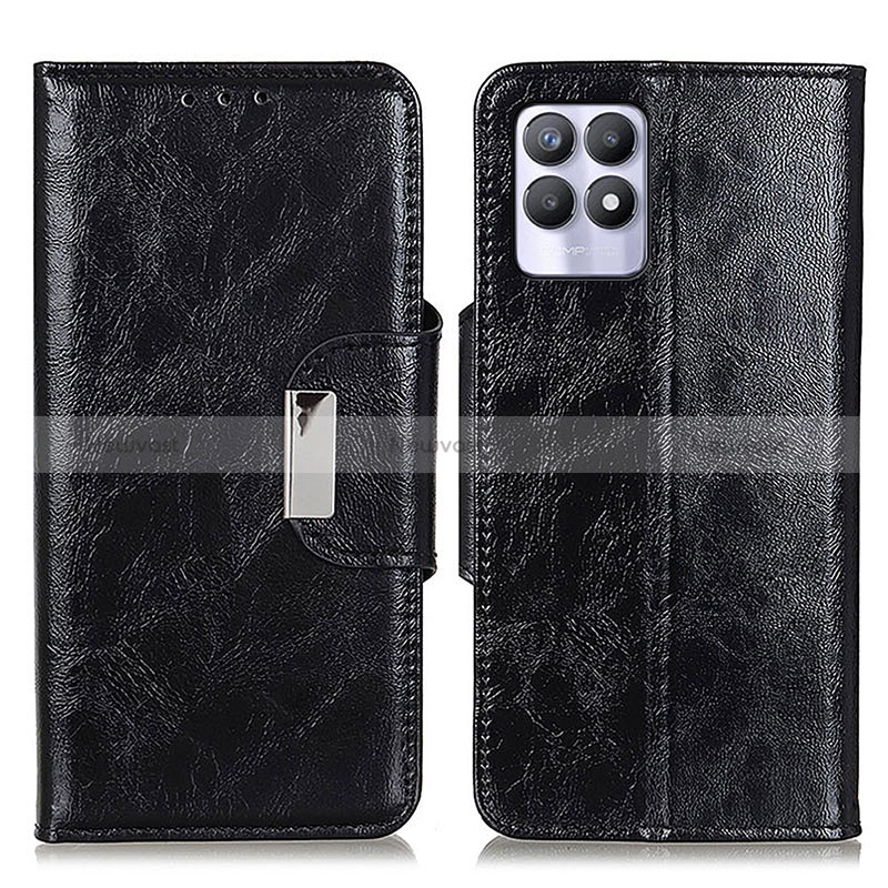 Leather Case Stands Flip Cover Holder N04P for Realme 8i