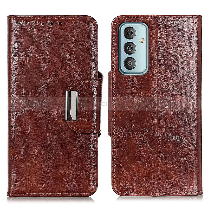 Leather Case Stands Flip Cover Holder N04P for Samsung Galaxy M13 4G