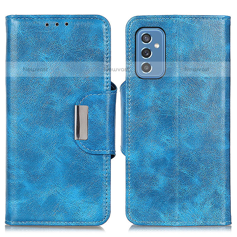 Leather Case Stands Flip Cover Holder N04P for Samsung Galaxy M52 5G Sky Blue