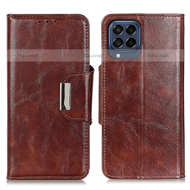 Leather Case Stands Flip Cover Holder N04P for Samsung Galaxy M53 5G