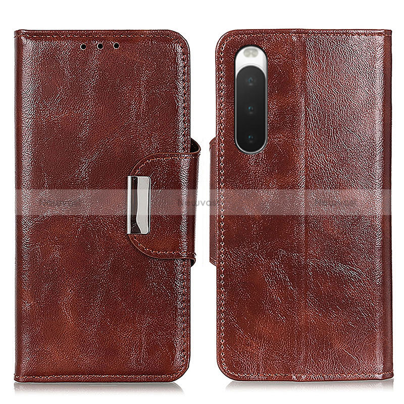 Leather Case Stands Flip Cover Holder N04P for Sony Xperia 10 IV SO-52C