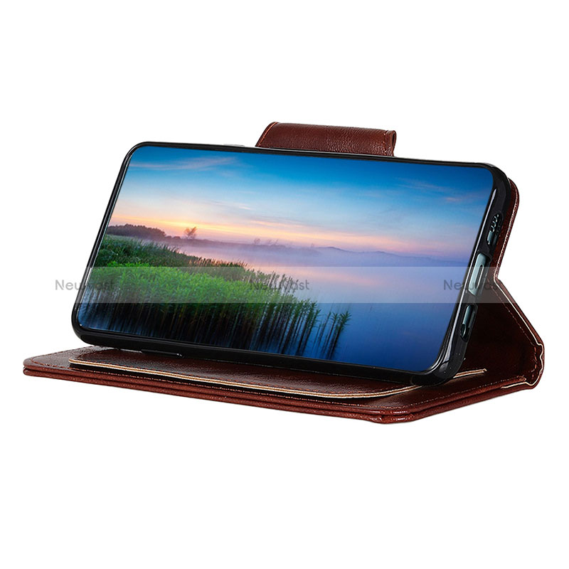 Leather Case Stands Flip Cover Holder N04P for Sony Xperia 10 V