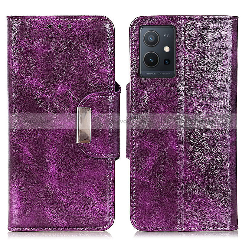 Leather Case Stands Flip Cover Holder N04P for Vivo Y33e 5G