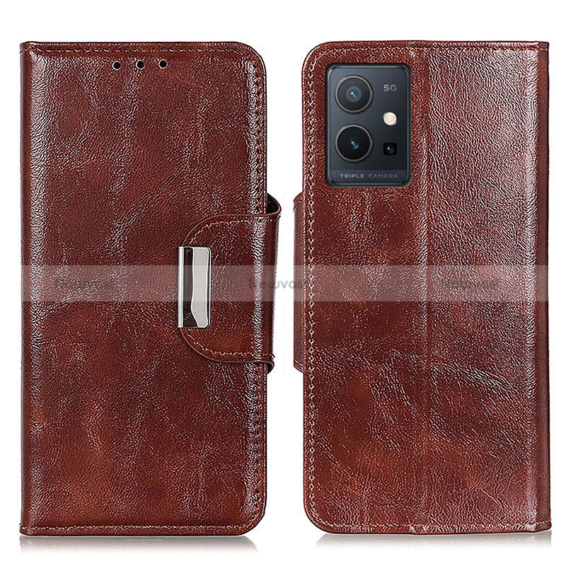 Leather Case Stands Flip Cover Holder N04P for Vivo Y33e 5G