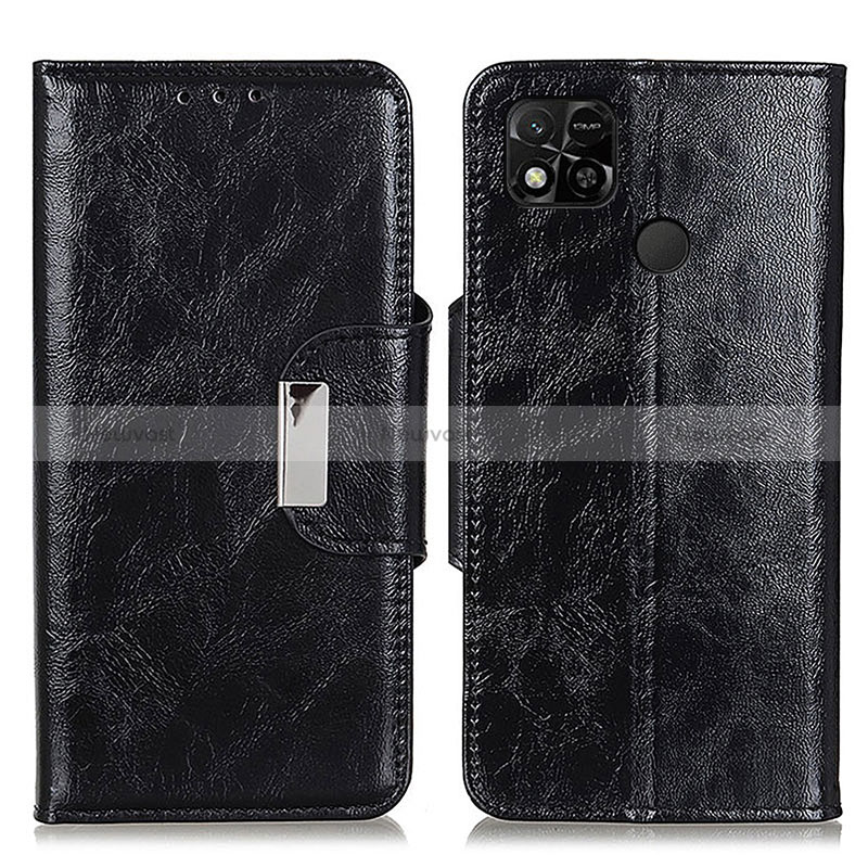 Leather Case Stands Flip Cover Holder N04P for Xiaomi Redmi 9C Black