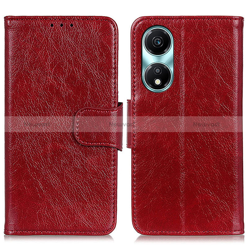 Leather Case Stands Flip Cover Holder N05P for Huawei Honor X5 Plus