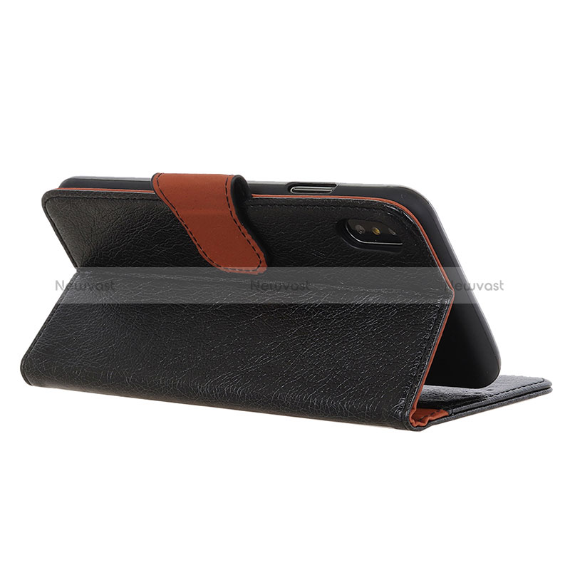 Leather Case Stands Flip Cover Holder N05P for Huawei Honor X8b