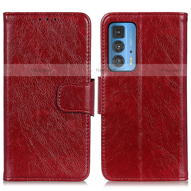 Leather Case Stands Flip Cover Holder N05P for Motorola Moto Edge 20 Pro 5G