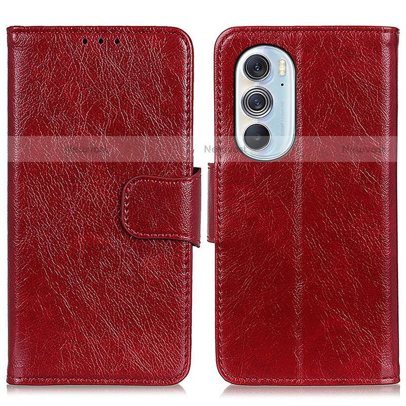 Leather Case Stands Flip Cover Holder N05P for Motorola Moto Edge 30 Pro 5G