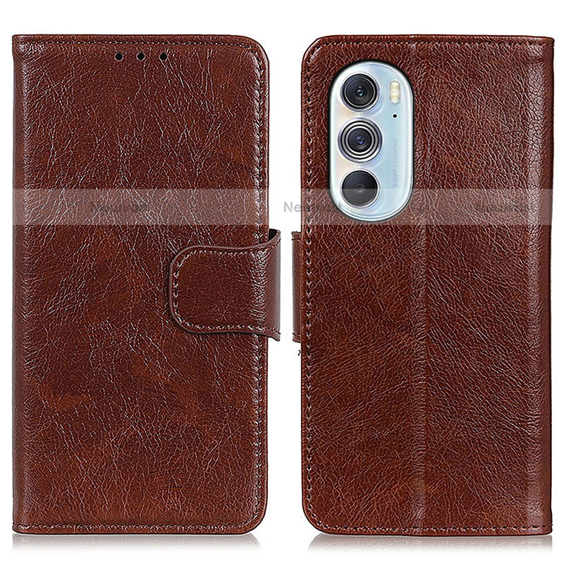 Leather Case Stands Flip Cover Holder N05P for Motorola Moto Edge Plus (2022) 5G