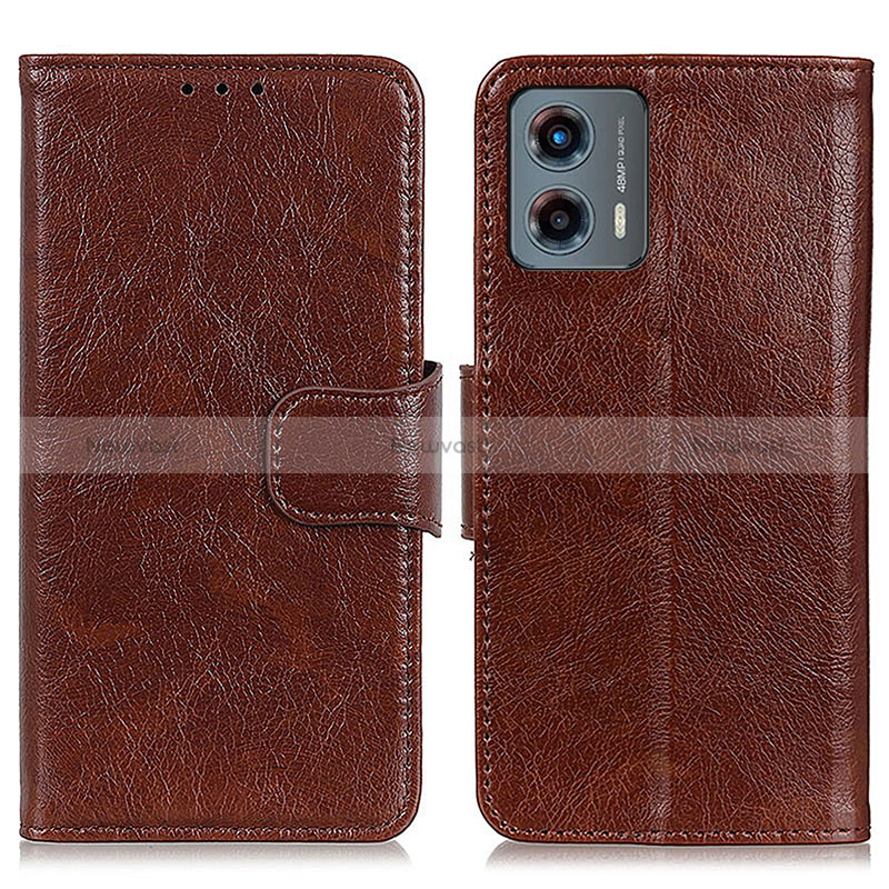 Leather Case Stands Flip Cover Holder N05P for Motorola Moto G 5G (2023)