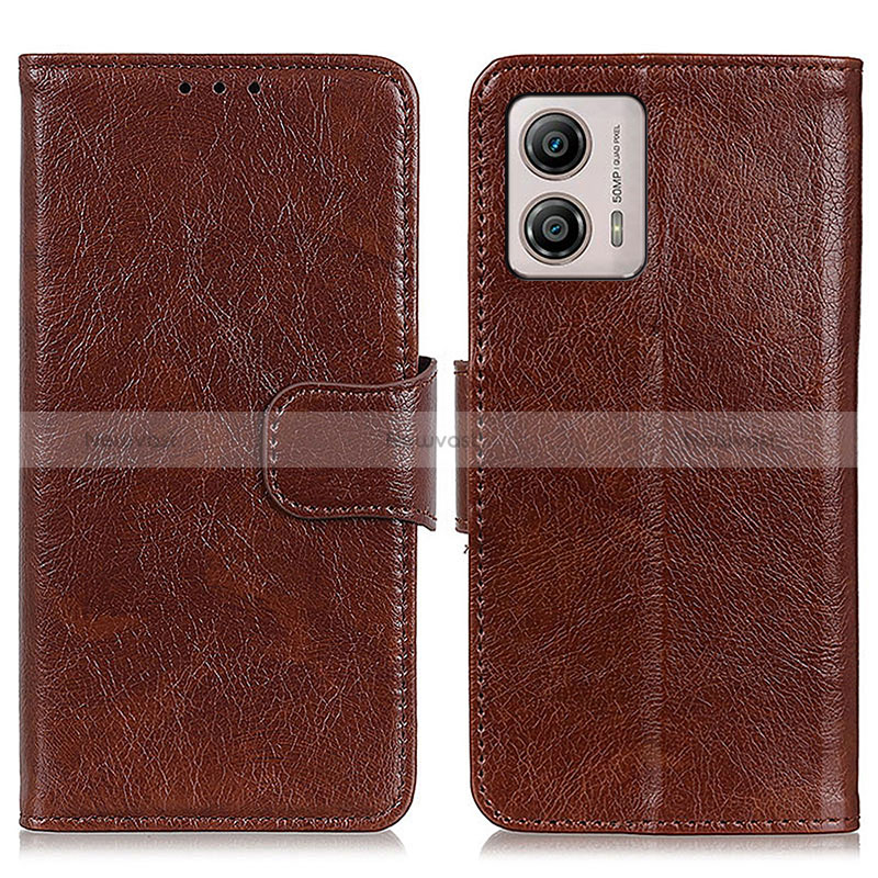 Leather Case Stands Flip Cover Holder N05P for Motorola Moto G53y 5G