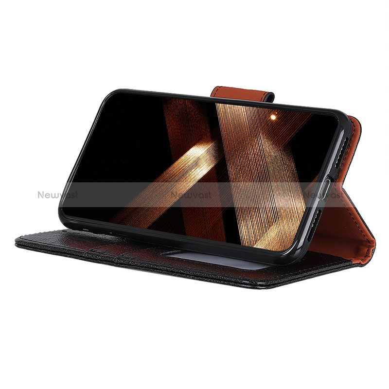 Leather Case Stands Flip Cover Holder N05P for Motorola Moto G73 5G