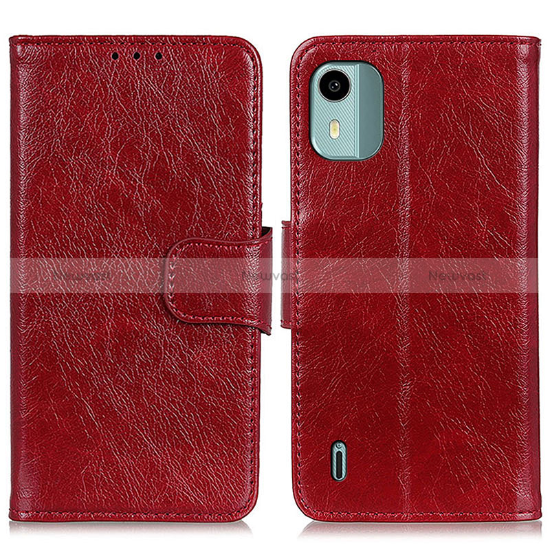 Leather Case Stands Flip Cover Holder N05P for Nokia C12 Pro