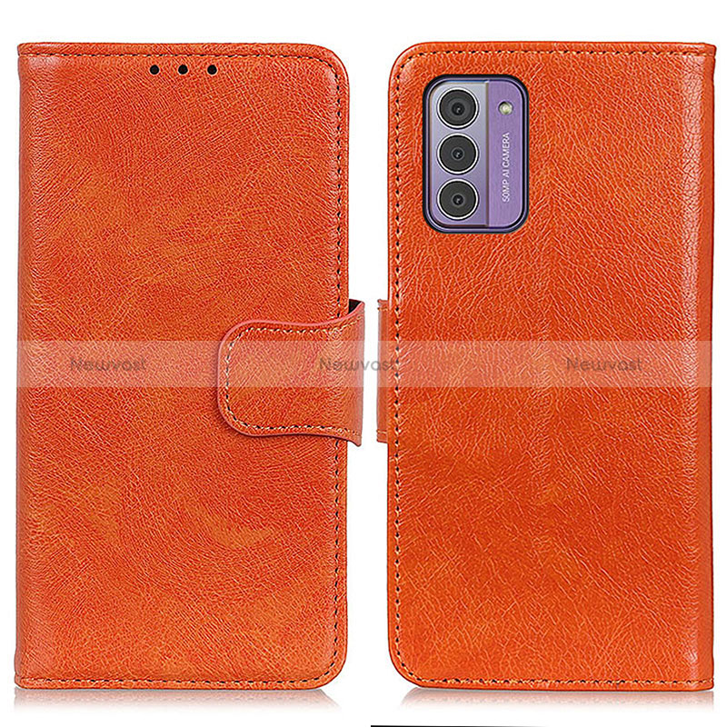 Leather Case Stands Flip Cover Holder N05P for Nokia G310 5G Orange