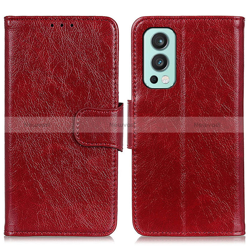 Leather Case Stands Flip Cover Holder N05P for OnePlus Nord 2 5G