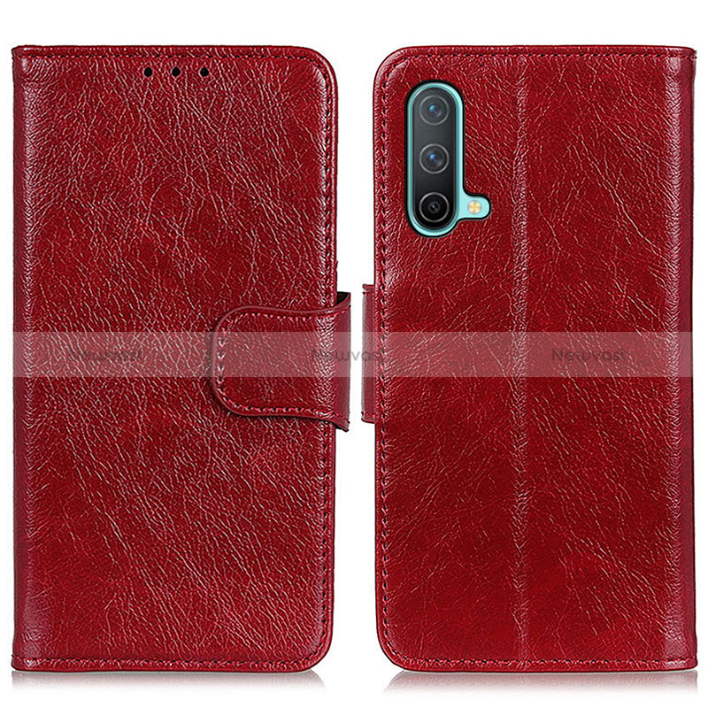 Leather Case Stands Flip Cover Holder N05P for OnePlus Nord CE 5G