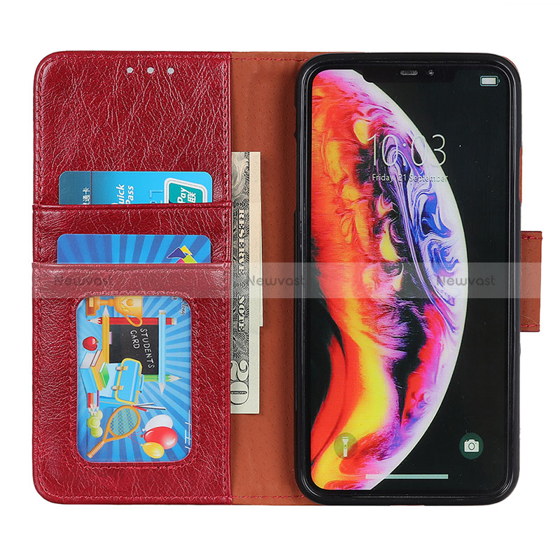 Leather Case Stands Flip Cover Holder N05P for Oppo A16s