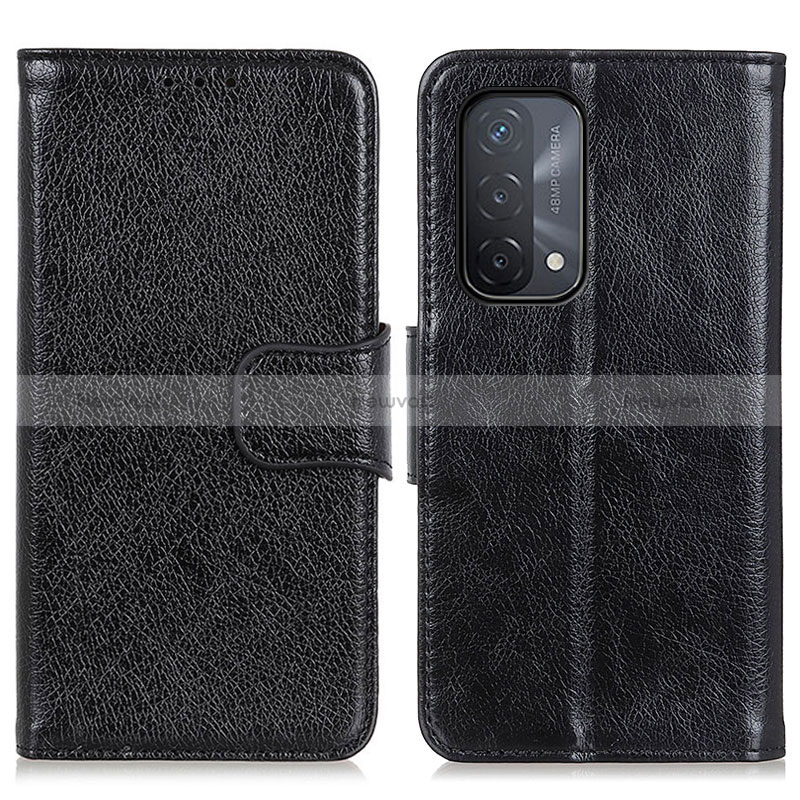 Leather Case Stands Flip Cover Holder N05P for Oppo A54 5G