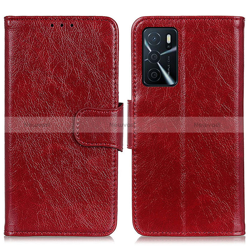 Leather Case Stands Flip Cover Holder N05P for Oppo A54s