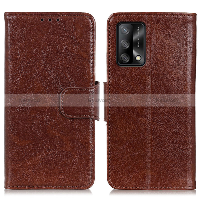 Leather Case Stands Flip Cover Holder N05P for Oppo F19s