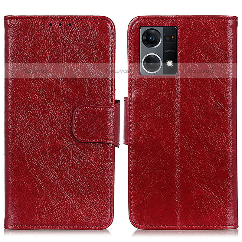 Leather Case Stands Flip Cover Holder N05P for Oppo F21 Pro 4G