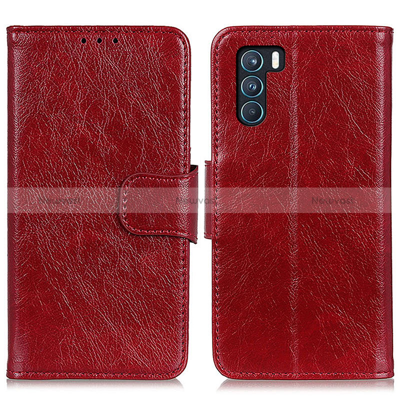 Leather Case Stands Flip Cover Holder N05P for Oppo K9 Pro 5G