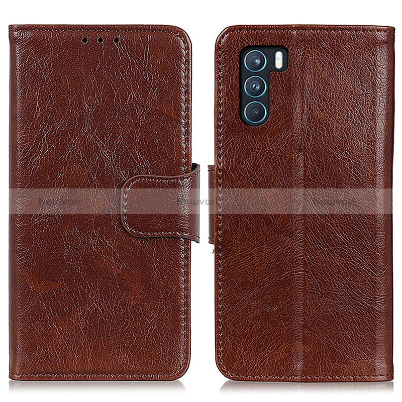 Leather Case Stands Flip Cover Holder N05P for Oppo K9 Pro 5G