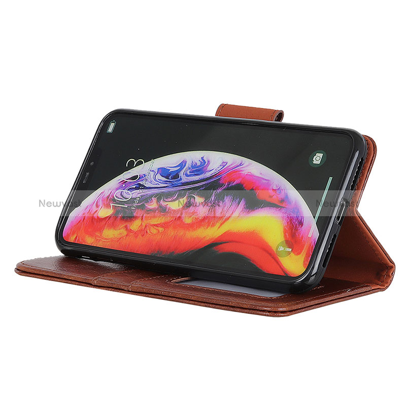 Leather Case Stands Flip Cover Holder N05P for Oppo Reno5 F