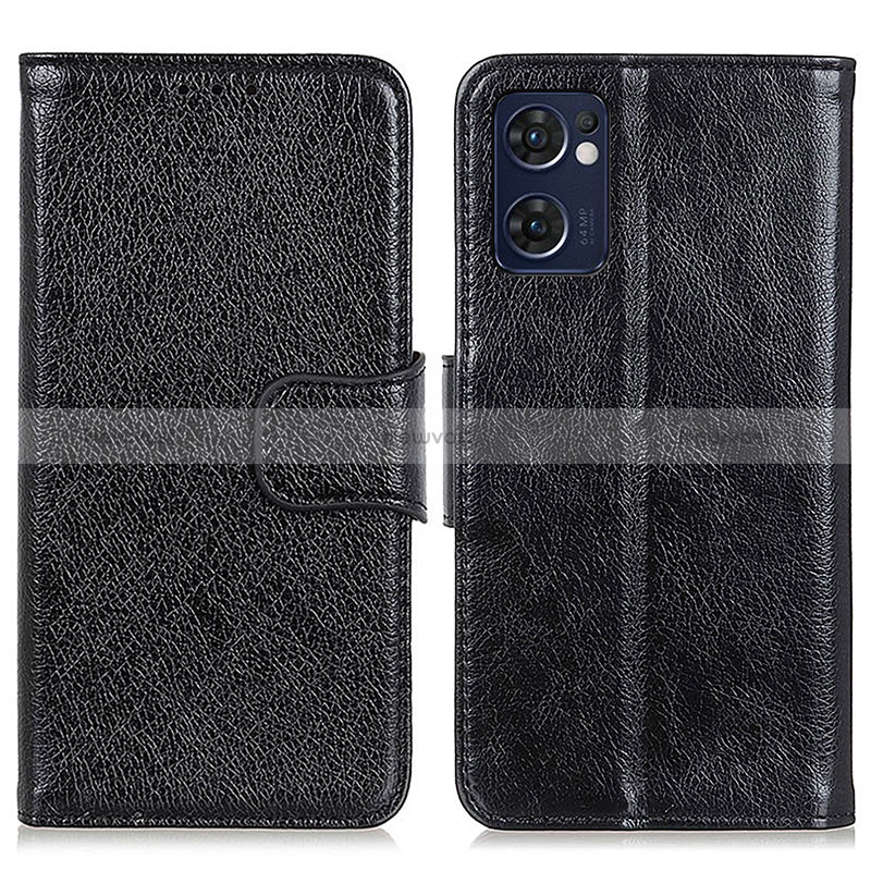 Leather Case Stands Flip Cover Holder N05P for Oppo Reno7 5G